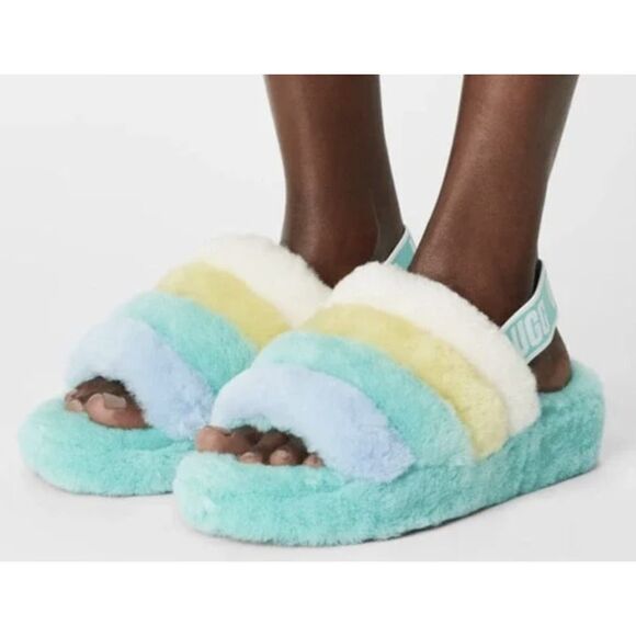 UGG Shoes - UGG FLUFF YEAH SLIDE PLATFORM SANDAL SLIPPERS SZ 11